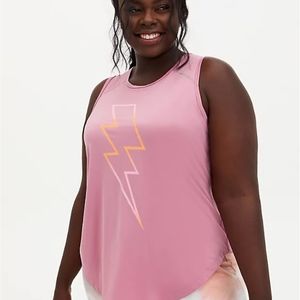 BLUSH PINK BOLT WICKING ACTIVE TECH TANK